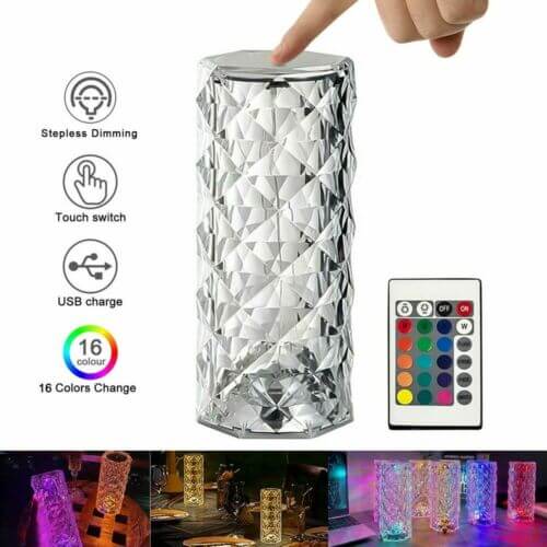 Crystal Table Rose Lamp - Image 5
