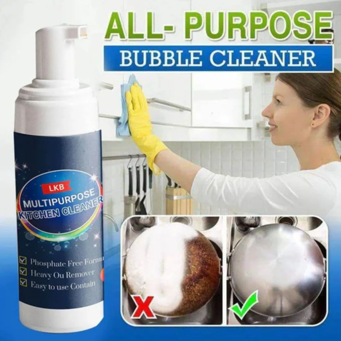 MULTI- PURPOSE KITCHEN BUBBLE CLEANER (Buy 1 Get 1 Free) - Image 6